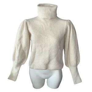 Nasty Gal Chunky Turtleneck Ballon Sleeve Knit Sweater